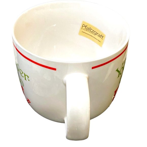 Large Christmas Coffee Mug 'Never Too Old to Peek' Big 2 Sided Pfaltzgraff NEW - Picture 5 of 10